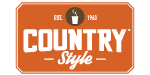 Country Style logo featuring an orange background, coffee cup icon, and text "COUNTRY" and "Style," representing branding for coffee and bakery services.