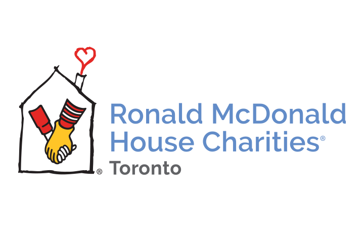 Ronald McDonald House Charities logo featuring a stylized house with hands and a heart, symbolizing community support and care in Toronto.